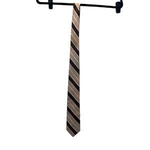 Vintage Beau Brummell Men’s Neck Tie Striped Neutral